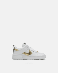 NIKE x DUNK LOW DISRUPT “WHITE METALLIC GOLD”